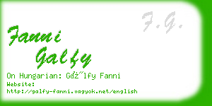 fanni galfy business card